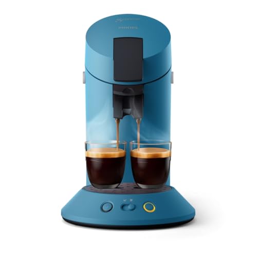 Senseo Original Plus CSA210/00 – Kaffeepadmaschine mit Intensity Select, Coffee Boost, Blau Pavone
