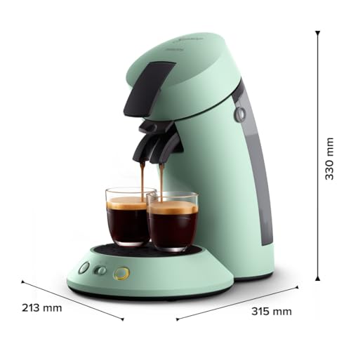 Senseo Original Plus CSA210/80 – Kaffeepadmaschine mit Coffee Boost, Kaffeestärkewahl, Wüsten Grün