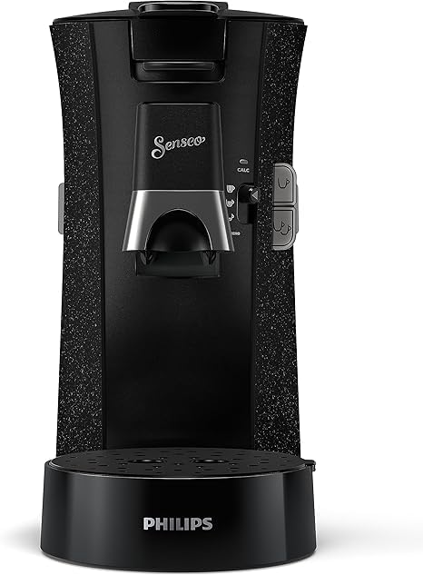 Senseo Select ECO CSA240/20 – Kaffeepadmaschine mit Kaffeestärkewahl Plus, Memo-Funktion, Schwarz Gefleckt