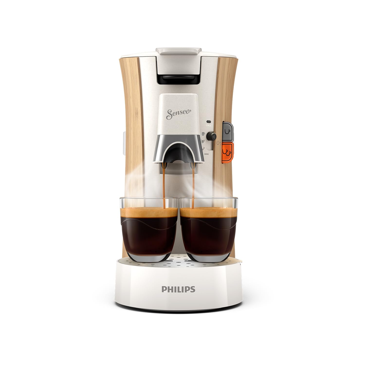 Senseo Select CSA240/05 – Kaffeepadmaschine mit Intensität Plus, Memo-Funktion, Seidenweiss