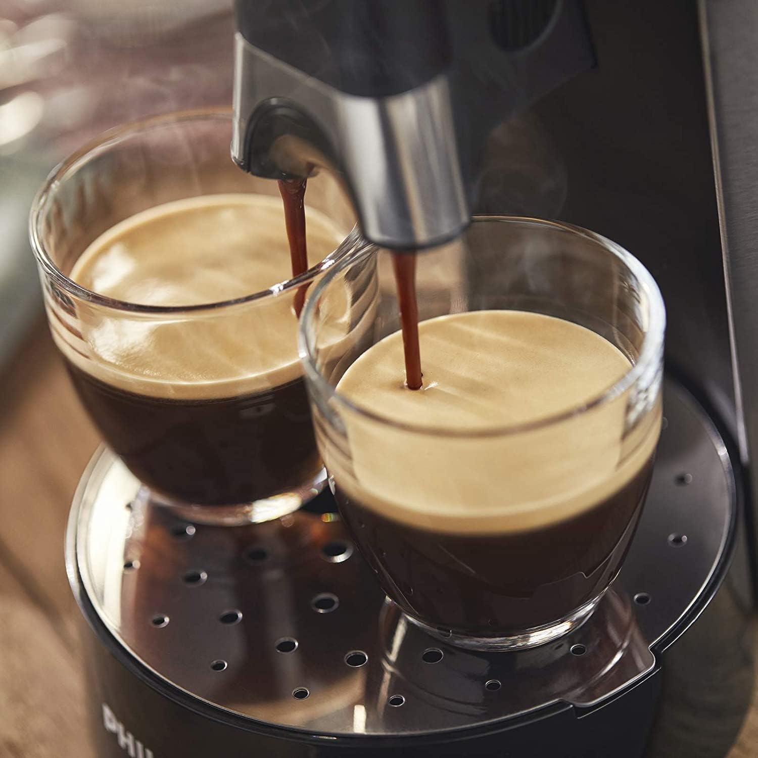 Senseo Select CSA250/10 – Kaffeepadmaschine mit Kaffeestärkewahl Plus, Memo-Funktion, Gebürsteter Stahl