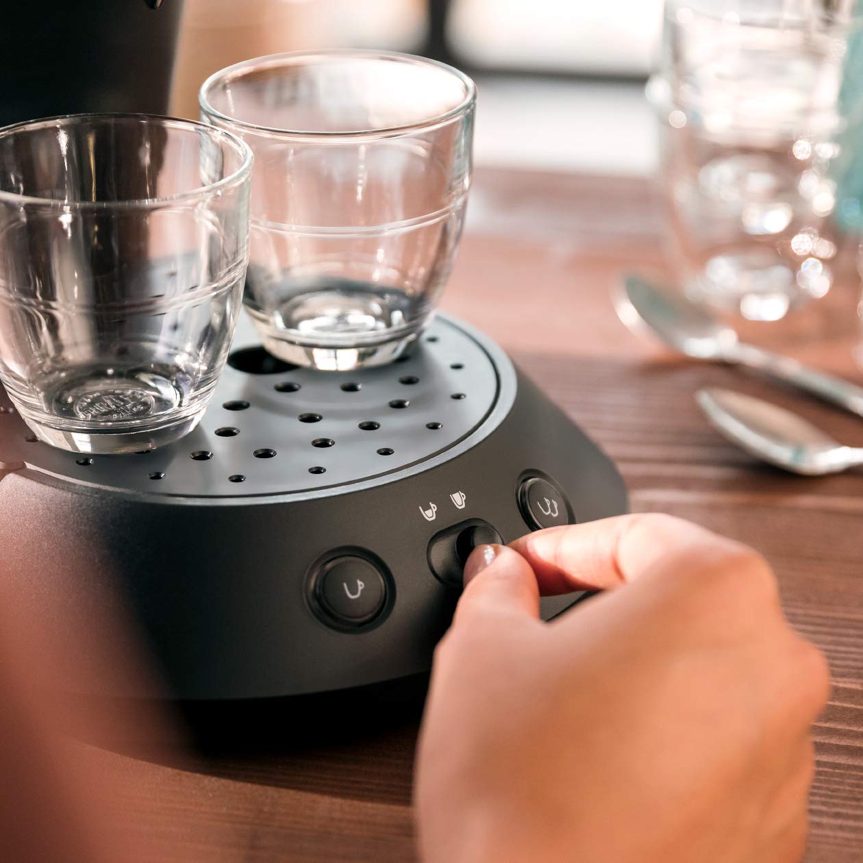 Senseo Original Plus CSA210/60 – Kaffeepadmaschine mit Coffee Boost, Kaffeestärkewahl, Matt Schwarz