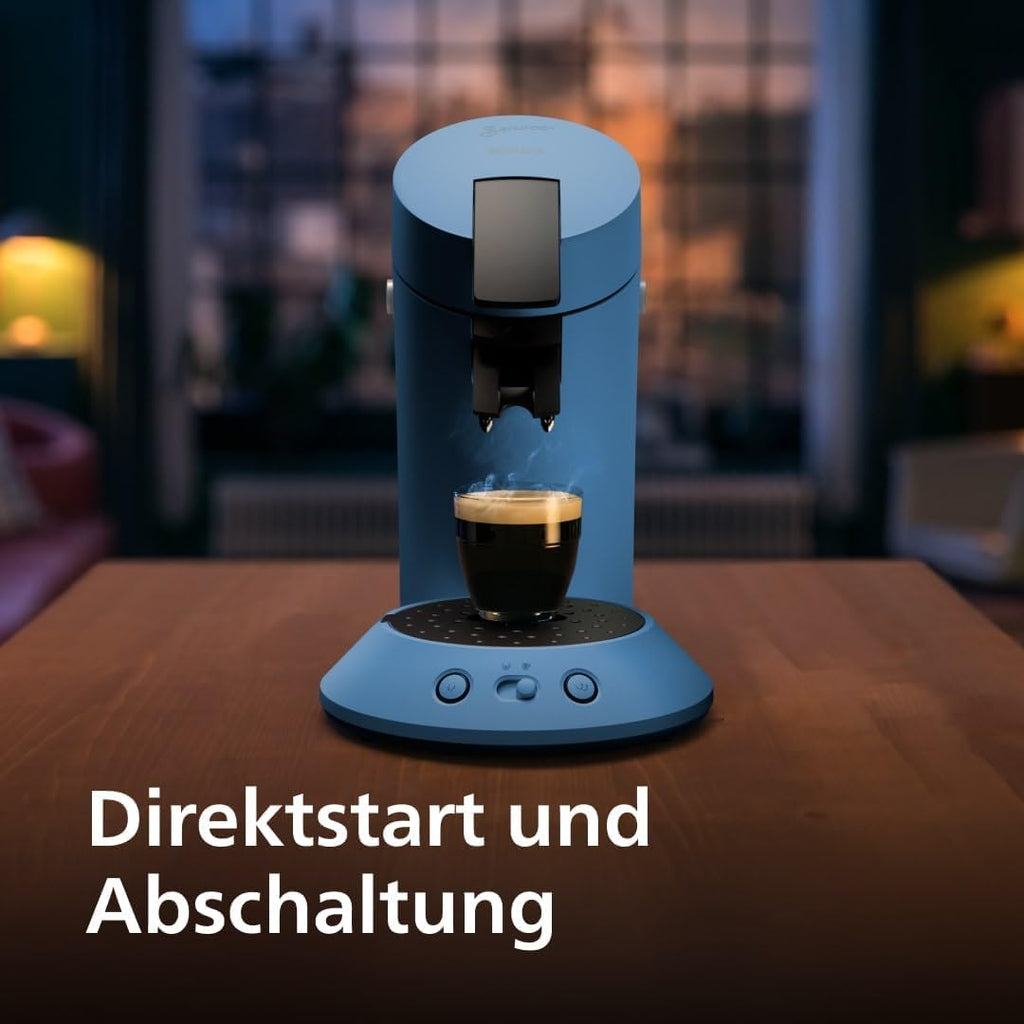 Senseo Original Plus CSA210/00 – Kaffeepadmaschine mit Intensity Select, Coffee Boost, Blau Pavone