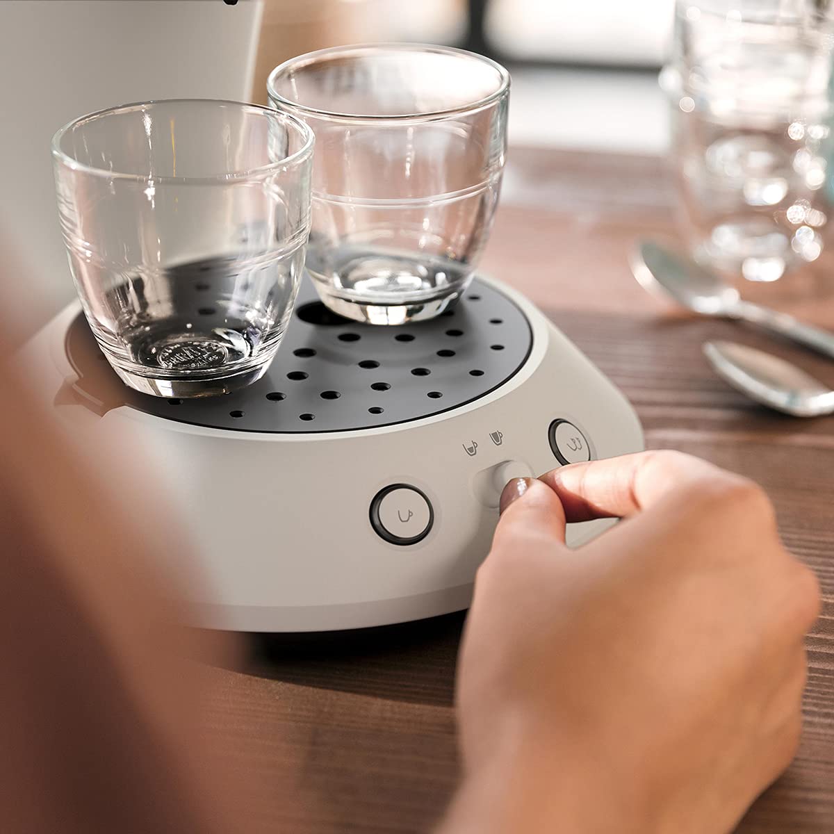 Senseo Original Plus CSA210/10 – Kaffeepadmaschine mit Coffee Boost, Kaffeestärkewahl, Weiss