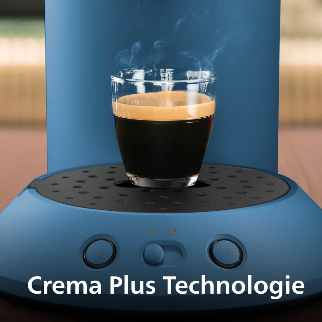 Senseo Original Plus CSA210/00 – Kaffeepadmaschine mit Intensity Select, Coffee Boost, Blau Pavone