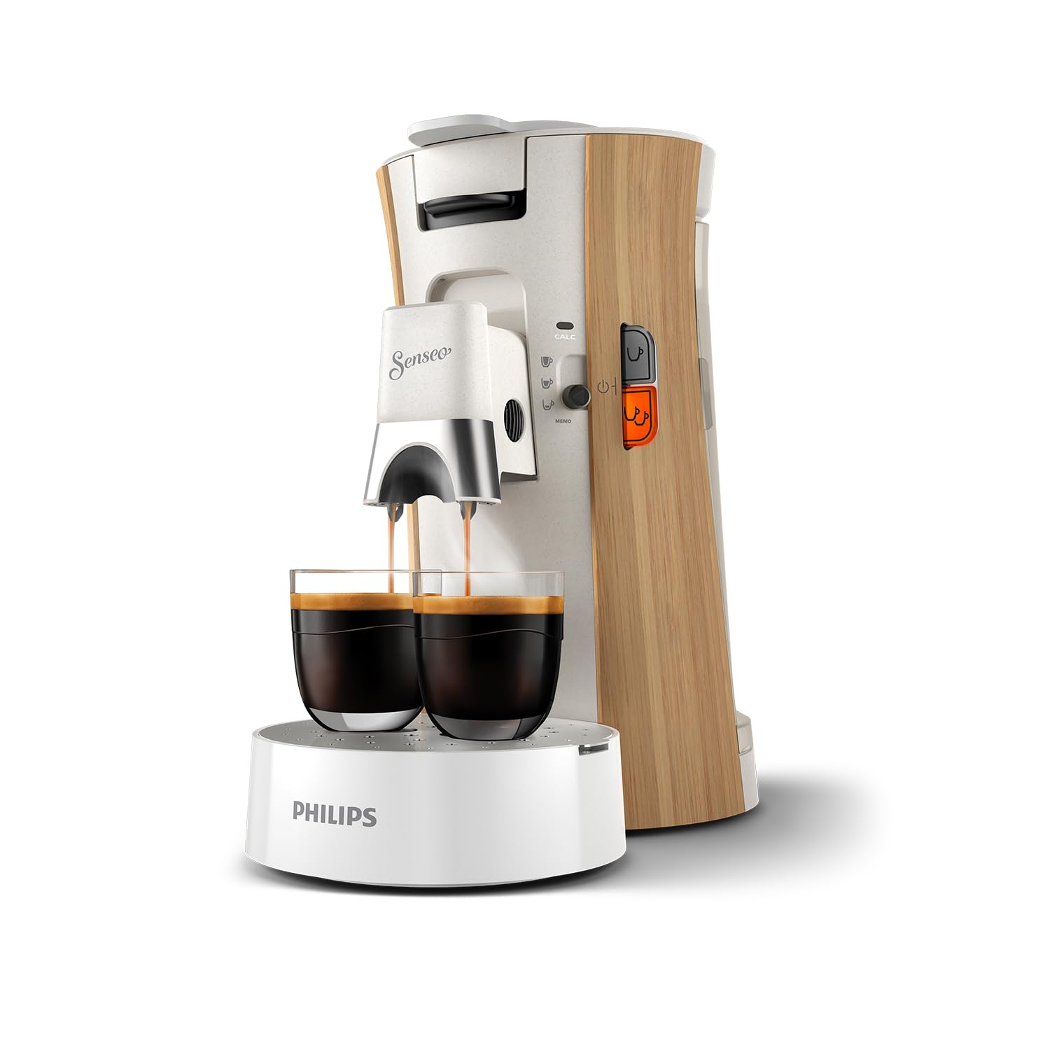 Senseo Select CSA240/05 – Kaffeepadmaschine mit Intensität Plus, Memo-Funktion, Seidenweiss
