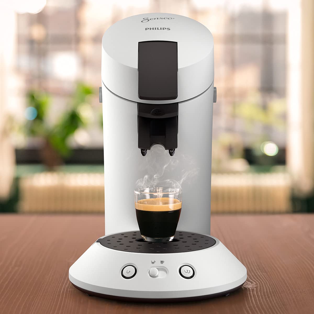 Senseo Original Plus CSA210/10 – Kaffeepadmaschine mit Coffee Boost, Kaffeestärkewahl, Weiss