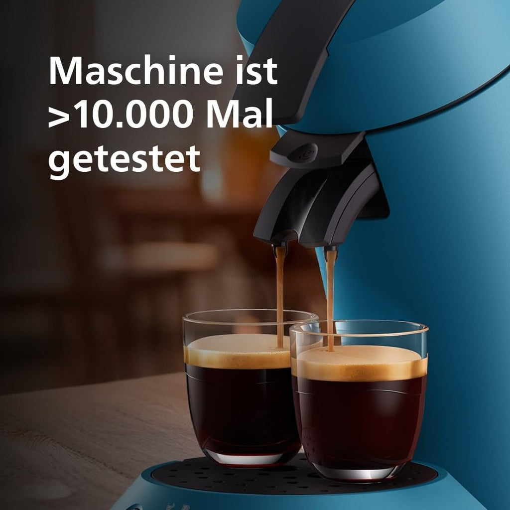 Senseo Original Plus CSA210/00 – Kaffeepadmaschine mit Intensity Select, Coffee Boost, Blau Pavone