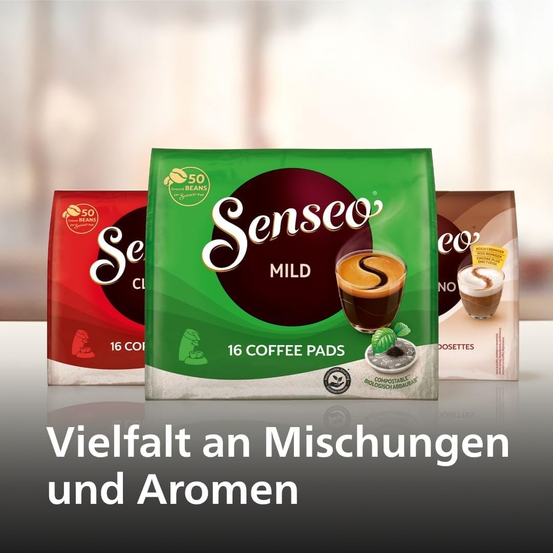 Senseo Original Plus CSA210/00 – Kaffeepadmaschine mit Intensity Select, Coffee Boost, Blau Pavone