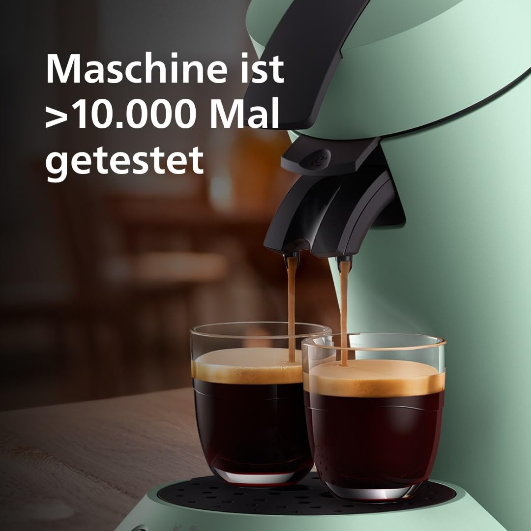 Senseo Original Plus CSA210/80 – Kaffeepadmaschine mit Coffee Boost, Kaffeestärkewahl, Wüsten Grün