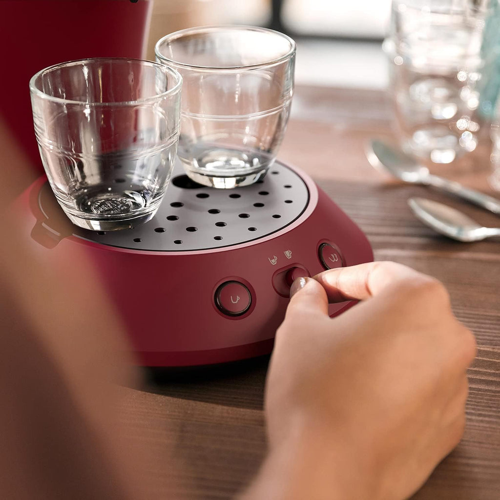 Senseo Original Plus CSA210/90 – Kaffeepadmaschine mit Coffee Boost, Kaffeestärkewahl, Rot