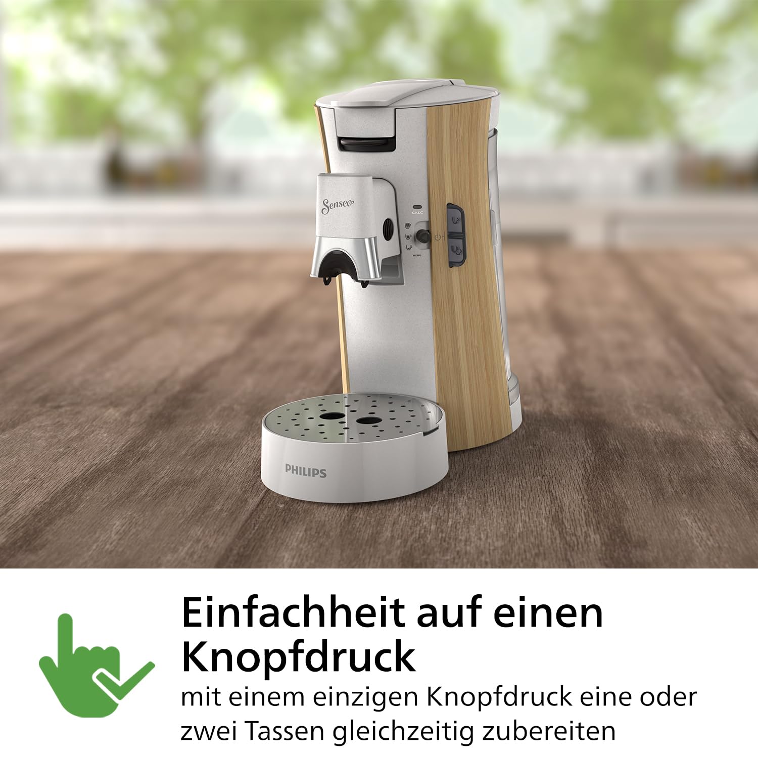 Senseo Select CSA240/05 – Kaffeepadmaschine mit Intensität Plus, Memo-Funktion, Seidenweiss
