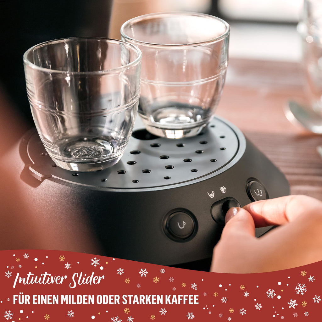 Senseo Original Plus CSA210/69 – Kaffeepadmaschine inkl. 2 Packungen Pads, Coffee Boost, Schwarz